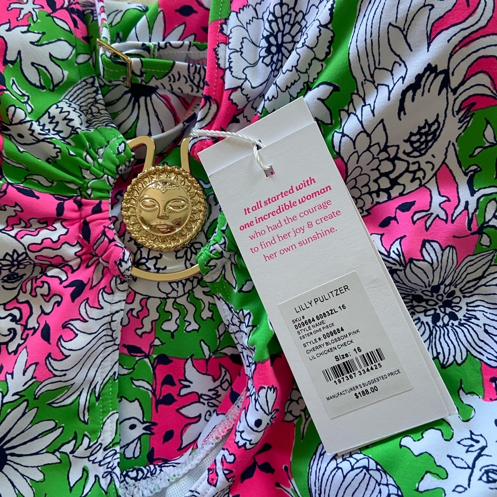 Lilly Pulitzer Sz 16 Ester swimsuit New with Tags - Picture 2 of 4